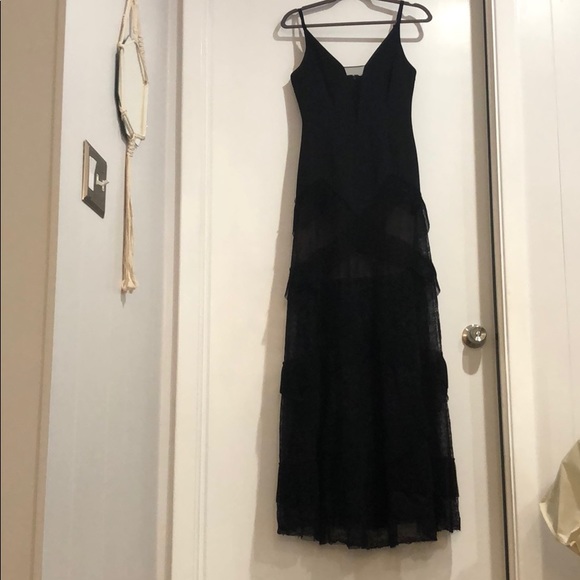 bcbg avaline pleated gown